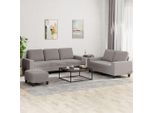 2025 Set Divano Moderno 3 Pezzi In Tessuto Taupe - Divani Classici,Design 7131472 3Parcel