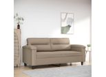 Pratico Divano A 2 Posti Taupe 140 Cm In Tessuto Microfibra - Divani Classici ,Mobili Di Design 6206924 1Pacco