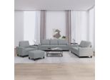 Best MöBel Set Di Divani 4 Pezzi In Tessuto Grigio Chiaro - Classic Sofas Cloris New7107761 4Parcel