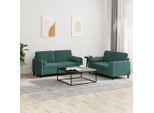 Design New Set Di Divani 2 Pezzi Con Cuscini In Velluto Verde Scuro - Mobili Per Divani Classici2025 CHY2341091 4Parcel