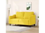 Divano A 2 Posti In Stile Elegante Giallo Chiaro 140 Cm In Tessuto - Divani Classici Hommie6898115 1Pacco