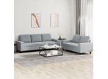 Best MöBel Set Di Divani 2 Pezzi In Tessuto Grigio Chiaro - Classic Sofas CL1811961 2Parcel