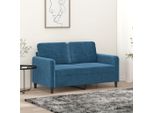 2025 Divano Moderno A 2 Posti In Velluto Blu 120 Cm - Divani Classici,Design 6542148 1Pacco