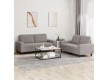 Best MöBel Set Divano 2 Pezzi Tessuto Taupe - Divani Classici Cloris New1346992 2Parcel