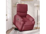 Best MöBel Poltrona Relax Con Ausilio Per L'appoggio, Tessuto Rosso Vino - Cloris Tv & Reclinabile New4606492 2Parcel