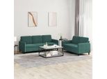 Stabli MöBel Set Di Divani A 2 Pezzi In Velluto Verde Scuro - Divani Classici CC7340397 2Parcel