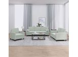 Set Di Divani Durevoli A 3 Pezzi Con Cuscini Velluto Grigio Chiaro - Divani Classici Octo7703210 5Parti