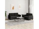 Set Di Divani 2 Pezzi In Stile Elegante In Velluto Nero - Divani Classici Hommie4702281 2Parcel