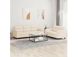 Best MöBel Set Divano 2 Pezzi Con Cuscini Tessuto Microfibra Beige - Classic Sofas CL7362649 2Parcel