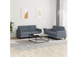 Pratico Set Di Divani A 2 Pezzi In Velluto Grigio Scuro - Divani Classici, Mobili Di Design 6900256 2Parcel