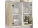 Design Nuova Vetrina Armadio A Muro Con Ante In Vetro Rovere Sonoma 68X37X68,5 Cm - Cassettiere MöBel2025 CHY2184190 1Pacco