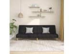 Divano Letto Stile Elegante A 2 Posti In Tessuto Nero - Divani Classici Hommie9023996 1Parcel