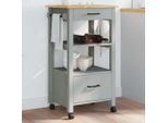 2025 Carrello Da Cucina Moderno Monza 48X40X90 Cm In Legno Di Pino Massiccio - Carrello Portavivande,Design 1892142 1Pacco