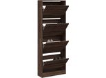 Best MöBel Scarpiera Marrone Effetto Rovere 60X21X163,5 Cm Materiale Legno - Portascarpe CL1544766 1Pacco