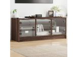 Maison Exclusive - Mobile Tv Con Ante In Vetro Effetto Rovere Marrone 102X37X42 Cm
