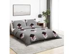 Set Di Biancheria Da Letto Durevole Grigio 140X200 Cm In Cotone - Biancheria Da Letto Octo5124766 1Parto