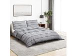 Set Di Biancheria Da Letto In Stile Elegante Grigio 200X200 Cm In Cotone - Biancheria Da Letto Hommie5012440 1Pacco