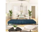Divano Letto Stile Elegante A 2 Posti In Velluto Blu - Divani Classici Hommie8175761 1Parcel