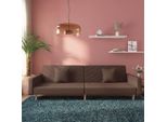 Durevole Divano Letto A 2 Posti Con 2 Cuscini In Tessuto Taupe - Classic Sofas Octo5478286 1Parcel