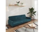Stabli Mobili Divano Letto 2 Posti Velluto Blu - Divani Classici CC1601381 1Pacco
