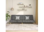 Stabli Mobili Divano Letto 2 Posti Tessuto Grigio Chiaro - Divani Classici CC7270885 1Pacco