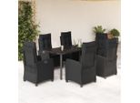 Set Di Mobili Da Giardino Di Design Set Di Mobili Da Balcone Set Da Pranzo Da Giardino 7 Pezzi Con Cuscini Nero Poly Rattan - Set Di Mobili Da Giardino 2025 New5015509 4Parcel