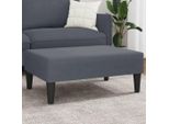 Poggiapiedi In Stile Elegante Grigio Scuro 77X55X31 Cm In Velluto - Hommie7494889 1Pacco