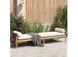 Panca Da Giardino Durevole Con Cuscini In Poly Rattan Nero Acacia - Panche Da Giardino Octo5082449 1Parcel