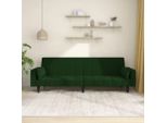 Bei Cloris Divano Letto A 2 Posti Con 2 Cuscini Velluto Verde Scuro - Divani Classici Nuovo3234817 1Pacco