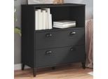 2025 Libreria Moderna Viken Nero 80X40X90 Cm Materiale A Base Di Legno - Librerie,Design 1268406 1Pacco