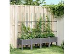 Maison Exclusive - Fioriera Con Griglia Rampicante Grigio Chiaro 160X40X142,5 Cm Pp