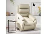 Poltrona Reclinabile Di Design Con Ausilio Di Appoggio In Pelle Finta Crema - Tv & Reclinabili 2025 Nuovo1584755 2Pacchi