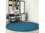 Tappeto Durevole Oviedo A Pelo Corto Turchese Ø 200 Cm - Tappeti Di Design Octo9545996 1Pacco