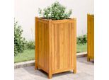 Pratica Fioriera Con Inserto 42X42X75 Cm In Legno Massiccio Di Acacia - Aiuole ,Mobili Di Design 4324440 1Pacco