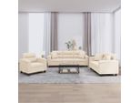 Best MöBel Set Divano 3 Pezzi Con Cuscini Tessuto Microfibra Beige - Classic Sofas CL2737201 5Parcel
