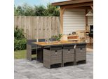 Bei Cloris Set Di Mobili Da Giardino Set Di Mobili Da Balcone Set Da Pranzo Da Giardino 7 Pezzi Con Cuscini Grey Poly Rattan - Set Di Mobili Da Giardino New1886437 3Parcel