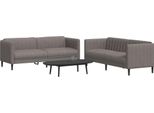 Set Divano 2 Pezzi Design In Tessuto Taupe - Divani Classici 2025 New9692831 2Parcel