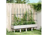 Maison Exclusive - Fioriera Con Griglia Rampicante Bianca 160X40X142,5 Cm Pp