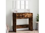 Bei Cloris Tavolino Da Toilette Con Specchio In Rovere Fumé 80X39X80 Cm - Tavolini Da Toilette Nuovo1584720 1Pacco