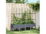 Maison Exclusive - Fioriera Con Griglia Rampicante Blu-Grigio 160X40X142,5 Cm Pp