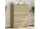 Maison Exclusive - Credenza Sonoma-Rovere 60X31X84 Cm Materiale Ligneo