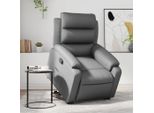 Best MöBel Poltrona Relax Con Ausilio Per L'alzata In Pelle Finta Grigio - Cloris New5302852 2Parcel