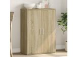 Bei Cloris Vetrina Credenza Rovere Sonoma 60X31X84 Cm Materiale Legno - Cassettiere Nuovo7153200 1Pacco