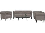 2025 Cloris Set Divano 3 Pezzi Tessuto Taupe - Vendita Divani Classici7381092 3Parcel