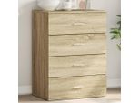 Best MöBel Vetrinetta Credenza Rovere Sonoma 60X39X80 Cm Materiale Legno - Cassettiere Cloris New5689261 1Pacco