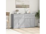 Maison Exclusive - Credenze 2 Pz Grigio Sonoma 60X31X70 Cm In Legno Multistrato