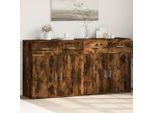 Vetrina Design 2 Pezzi Rovere Fumé 79X38X80 Cm Materiale A Base Di Legno - Cassettiere 2025 Nuovo2630609 2Parti