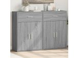 Maison Exclusive - Credenze 2 Pz Grigio Sonoma 60X30X84 Cm In Legno Multistrato