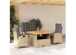 Pratico Set Di Mobili Da Giardino Set Di Mobili Da Balcone Set Da Pranzo Da Giardino 4 Pezzi Con Cuscini Beige Poly Rattan - Set Di Mobili Da Giardino ,Mobili Di Design 3858636 3Parcel