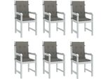 Stabli MöBel Cuscini Per Schienale Basso 6 Pz. Tessuto Grigio Scuro 100X50X4 Cm - Cuscini Per Mobili Da Giardino CC5368282 1Pacco